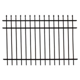 Fortress Building Products Athens 4-ft H x 6-ft W Gloss Black Aluminum Decorative Metal Pressed-point Privacy Fence Panel