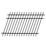 Fortress Building Products Athens 4-ft H x 6-ft W Gloss Black Aluminum Decorative Metal Pressed-point Privacy Fence Panel