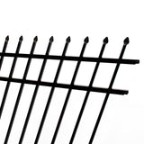 Fortress Building Products Athens 4-ft H x 6-ft W Gloss Black Aluminum Decorative Metal Pressed-point Privacy Fence Panel