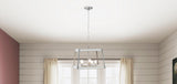 Progress Lighting Bradberry 5-Light Antique White and Galvanized Farmhouse Square Medium Hanging Pendant Light