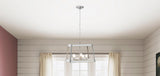 Progress Lighting Bradberry 5-Light Antique White with Galvanized Accents Farmhouse Lantern Pendant Light, 18.12-in