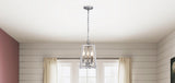 Progress Lighting Forrester 3-Light Antique White and Galvanized Farmhouse Lantern Medium Hanging Pendant Light