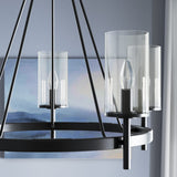 Progress Lighting Strahan 5-Light Black Transitional Chandelier