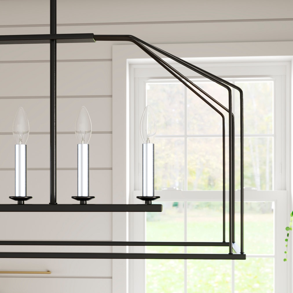 Progress Lighting Frisco 6-Light Nickel Transitional Chandelier