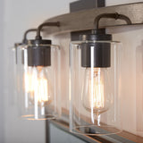 Progress Lighting Bradberry 3-Light Gray Farmhouse Vanity Light, 24-in