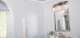 Progress Lighting Bradberry 3-Light Gray Farmhouse Vanity Light, 24-in