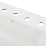 Mayfield White Cast Iron 25 in. 4-Hole Single Bowl Drop-in Kitchen Sink - Super Arbor
