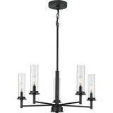 Progress Lighting Kellwyn 5-Light Matte Black Traditional Chandelier
