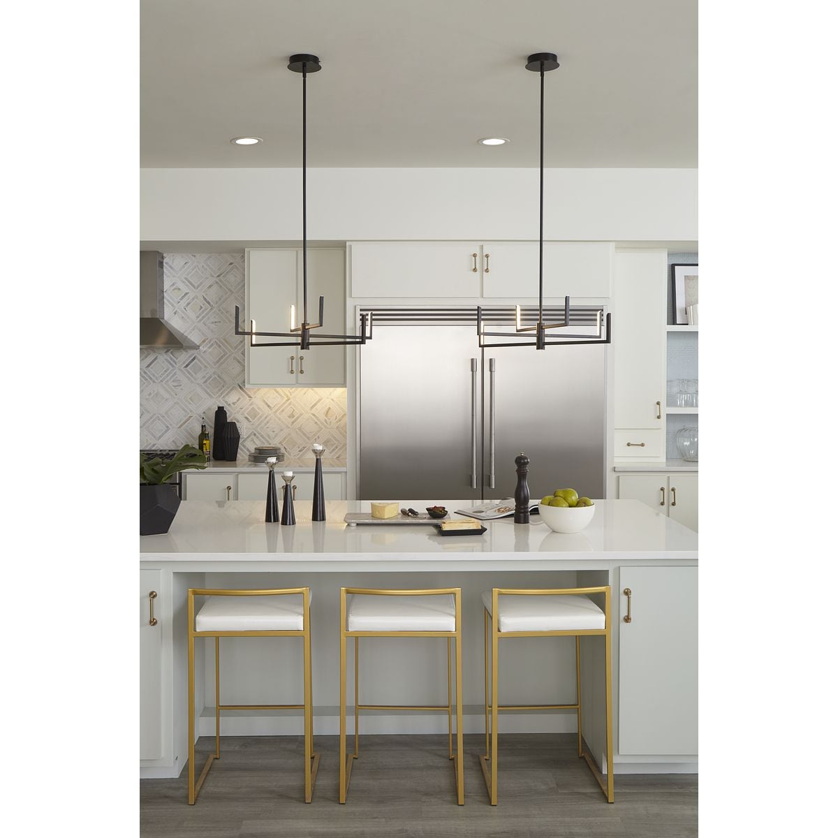 Progress Lighting Pivot Led 7-Light Matte Black Modern/ContemporaryLED Chandelier