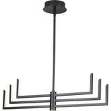 Progress Lighting Pivot Led 7-Light Matte Black Modern/ContemporaryLED Chandelier