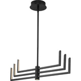 Progress Lighting Pivot Led 7-Light Matte Black Modern/ContemporaryLED Chandelier