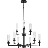 Progress Lighting Kellwyn 9-Light Matte Black Traditional Chandelier