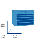CRAFTSMAN 1000 Series 26.5-in W x 32.5-in H 4-Drawer Steel Rolling Tool Cabinet (Black)
