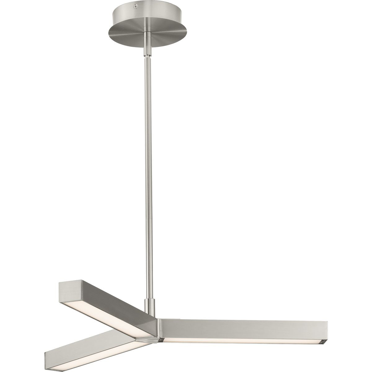 Progress Lighting Planck Led 3-Light Brushed Nickel Modern/ContemporaryLED Chandelier