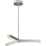 Progress Lighting Planck Led 3-Light Brushed Nickel Modern/ContemporaryLED Chandelier