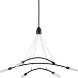 Progress Lighting Kylo Led 6-Light Matte Black Modern/ContemporaryLED Chandelier