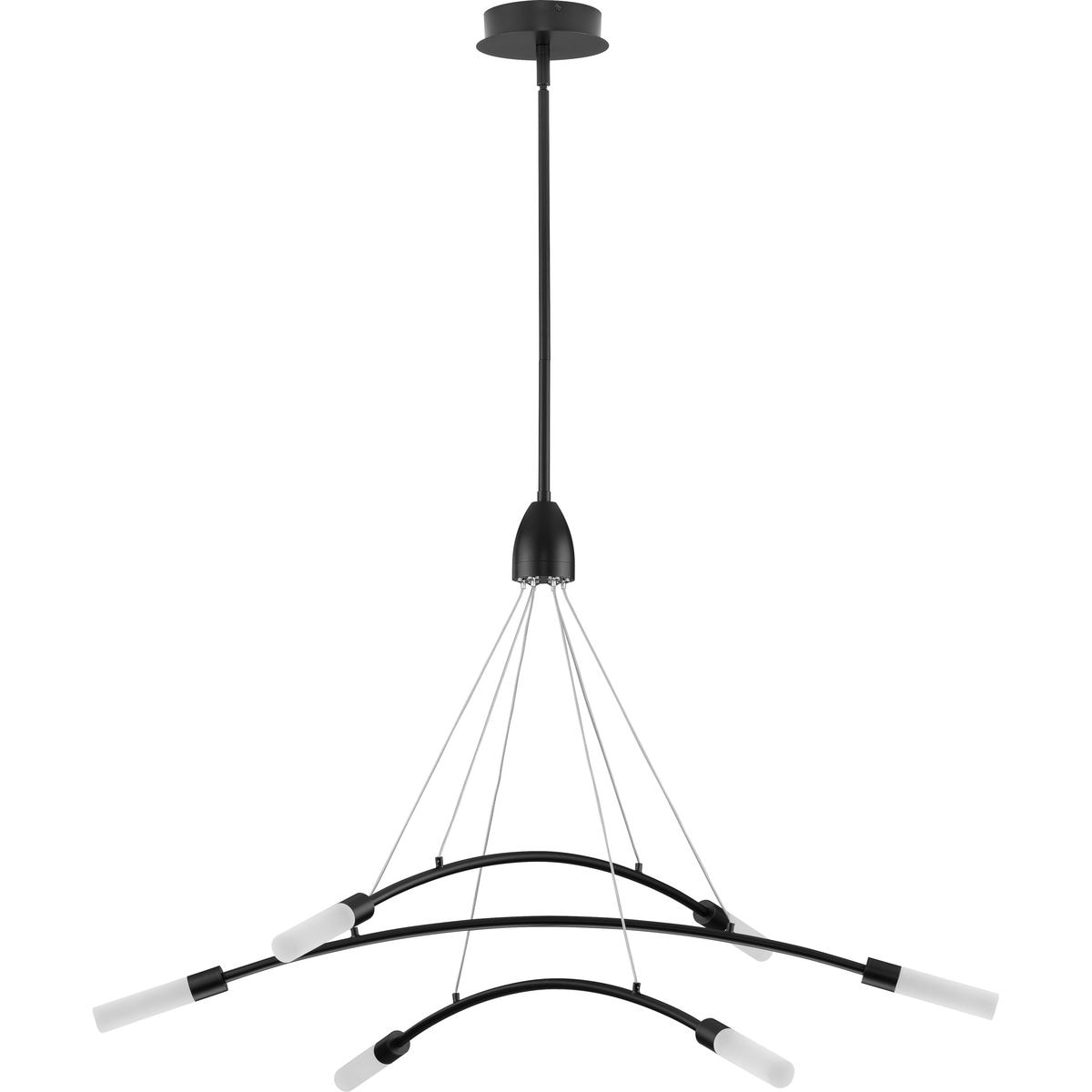 Progress Lighting Kylo Led 6-Light Matte Black Modern/ContemporaryLED Chandelier