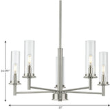Progress Lighting Kellwyn 5-Light Brushed Nickel Traditional Chandelier
