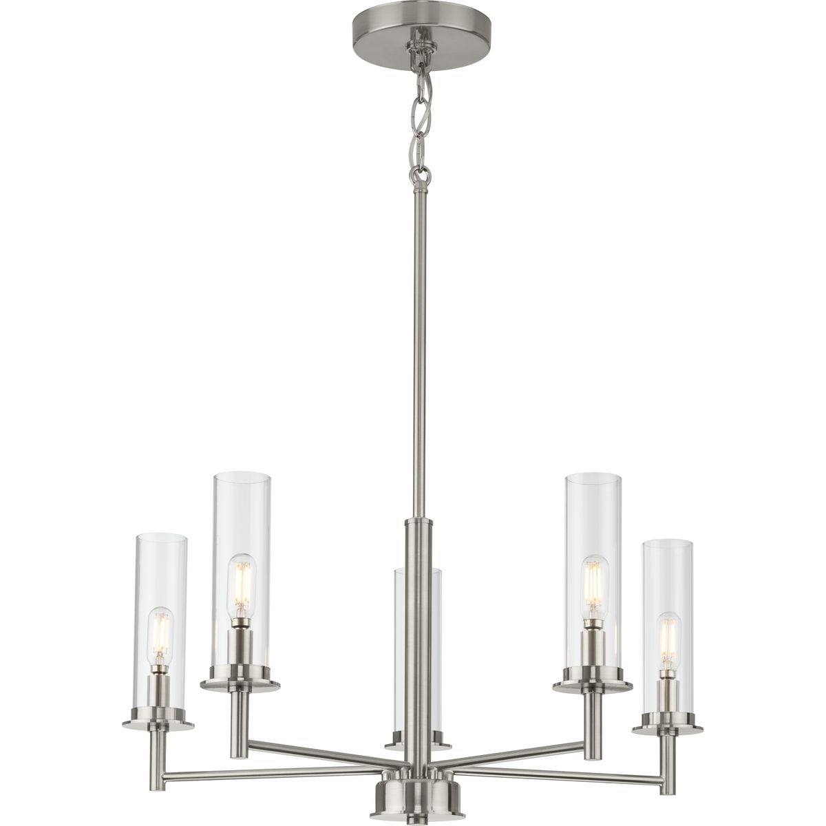 Progress Lighting Kellwyn 5-Light Brushed Nickel Traditional Chandelier