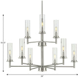 Progress Lighting Kellwyn 9-Light Brushed Nickel Transitional Chandelier