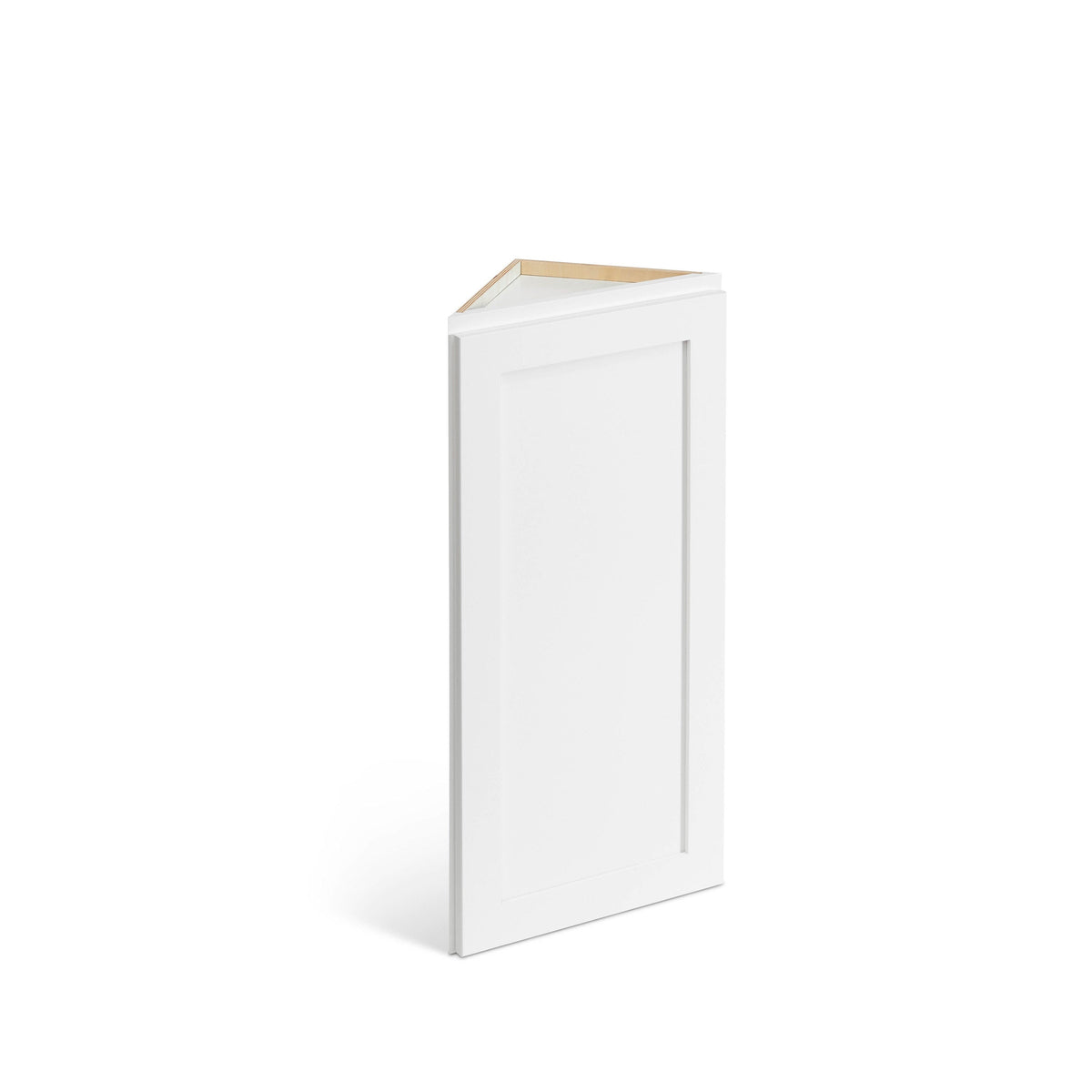 Valleywood Cabinetry Pure White 12-in W x 42-in H x 12-in D Pure White Birch Diagonal Corner Wall Ready To Assemble Plywood Cabinet (Flat Panel Shaker Style)