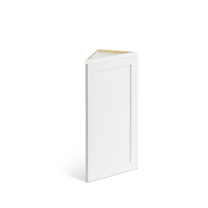 Valleywood Cabinetry Pure White 12-in W x 42-in H x 12-in D Pure White Birch Diagonal Corner Wall Ready To Assemble Plywood Cabinet (Flat Panel Shaker Style)