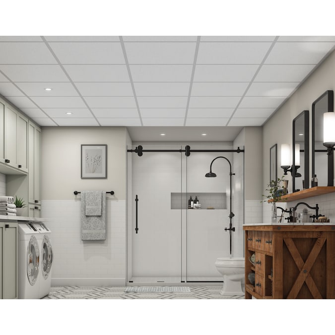 Armstrong Ceilings 2-ft x 2-ft Easy Elegance White PVC Drop Ceiling Tile (10-Pack, 40-sq ft / Case)