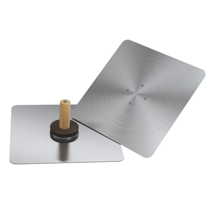 Bon Tool 14-Inch Aluminum Drywall Hawk with 5-Inch Wood Handle and Callous Preventer