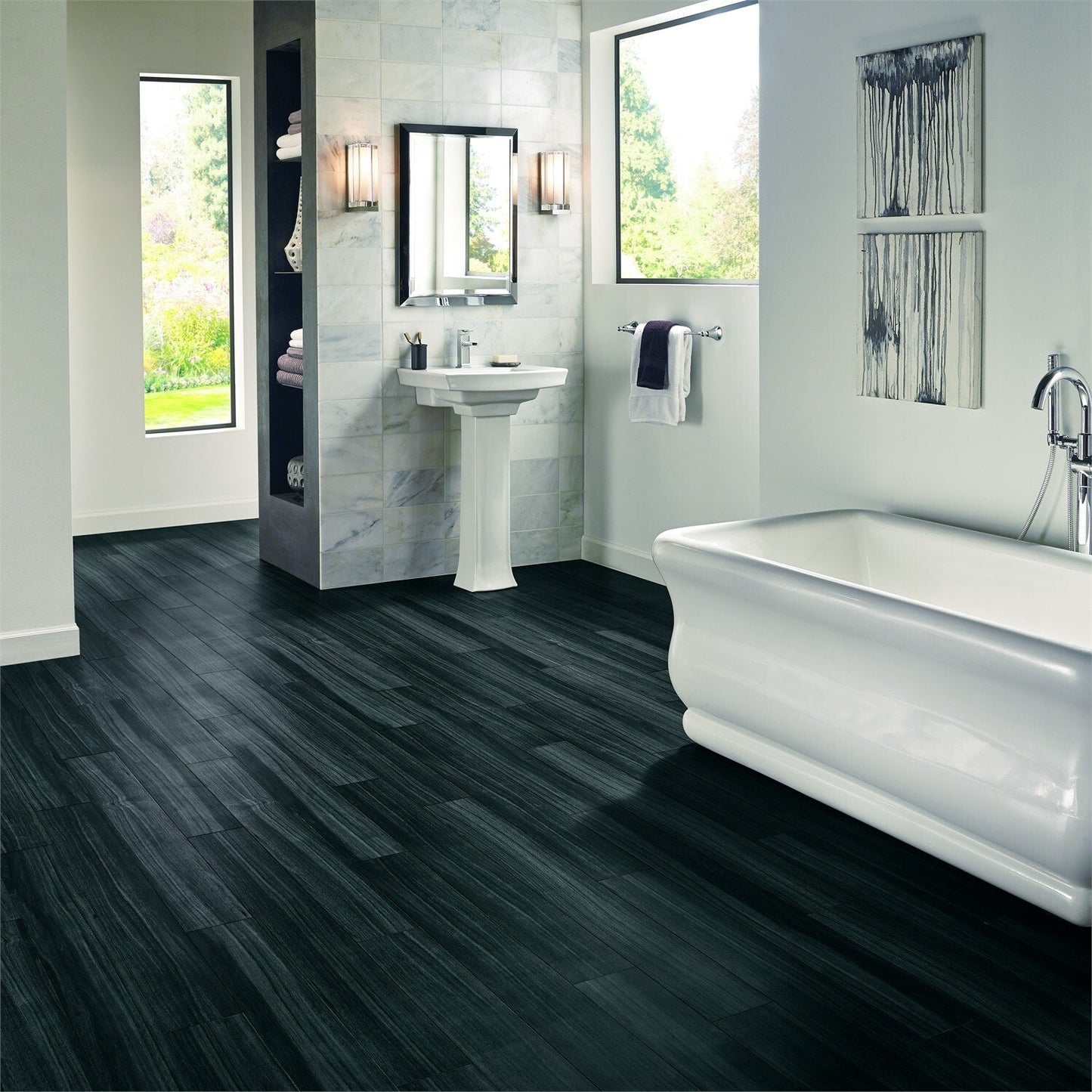 Armstrong Flooring Luxe w/Rigid Core Raven 6-in Wide x 8-mm Thick Waterproof Interlocking Luxury Vinyl Plank Flooring (27.39-sq ft)