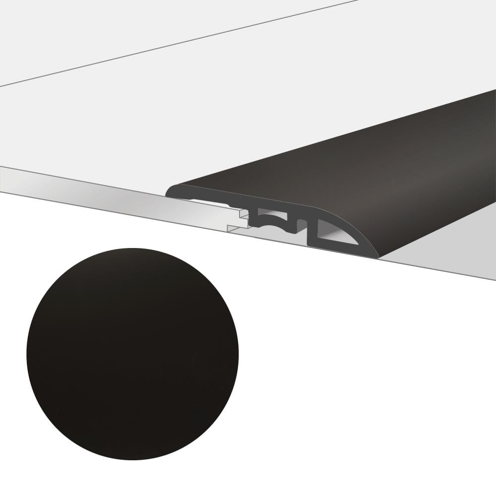 Lucida USA Black 1.75-in x 48-in Vinyl Floor T-Moulding