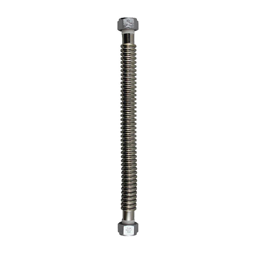 3/4 in. FIP x 3/4 in. FIP x 12 in. Stainless Steel Water Heater Connector - Super Arbor
