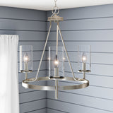 Progress Lighting Strahan 3-Light Brushed Nickel Transitional Chandelier