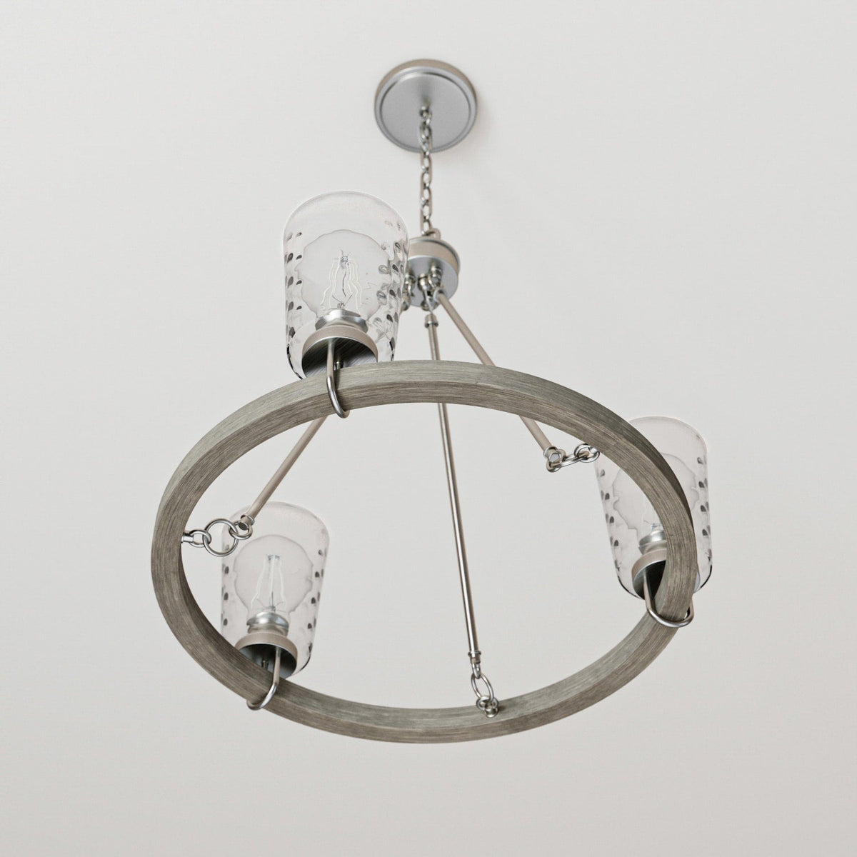 Progress Lighting Tiana 3-Light Brushed Nickel Coastal Chandelier