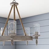 Kichler Minnow 5-Light Distressed White Coastal Chandelier