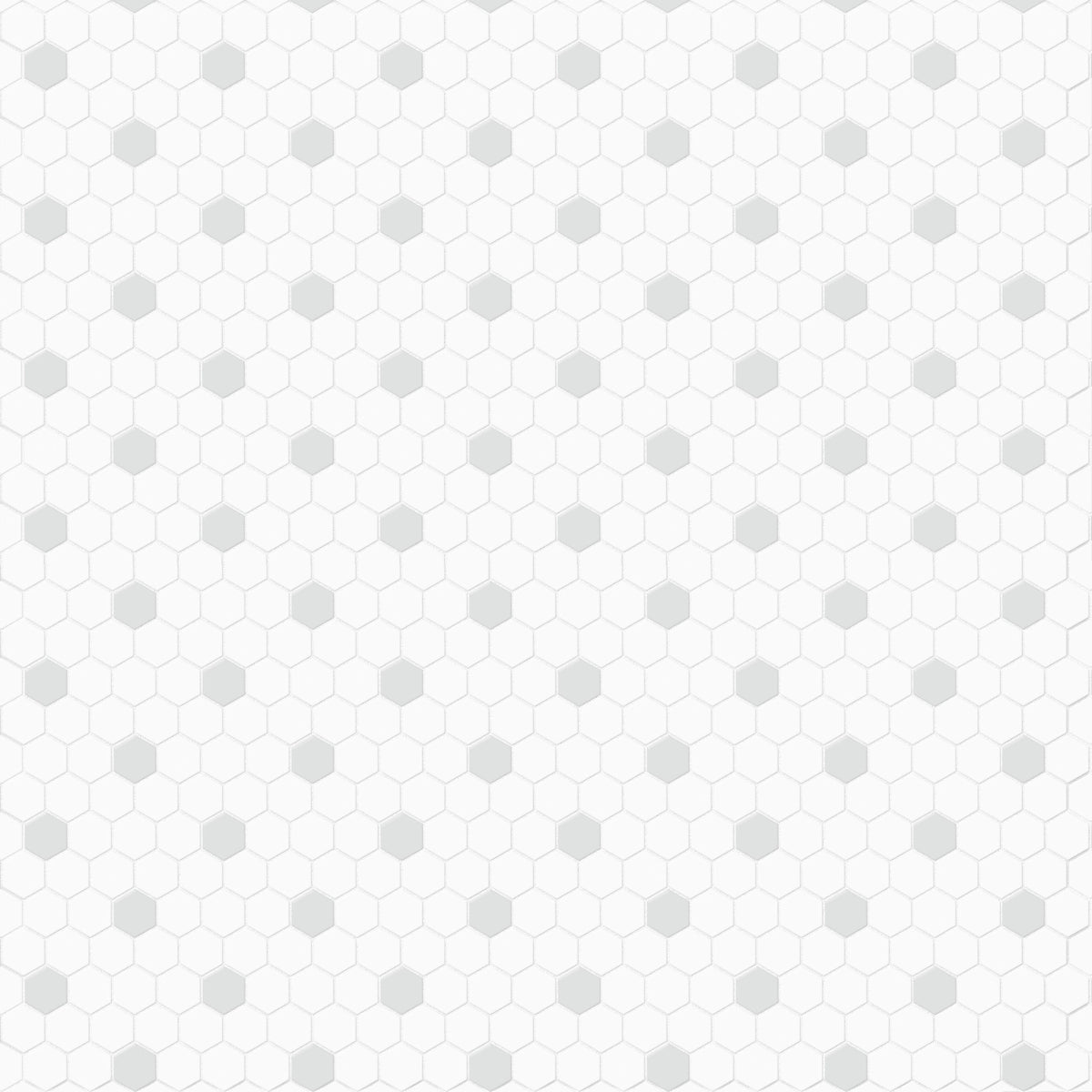 Satori Hudson Brilliant White and Gray 10-in x 12-in Matte Porcelain Hexagon Mosaic Floor and Wall Tile (0.82-sq. ft/ Piece)