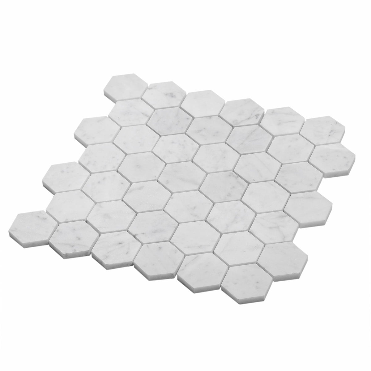 Apollo Tile White 12-in x 12-in Honed Natural Stone Marble Hexagon Marble Look Floor and Wall Tile (4.83-sq. ft/ Carton)