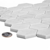 Apollo Tile White 12-in x 12-in Honed Natural Stone Marble Hexagon Marble Look Floor and Wall Tile (4.83-sq. ft/ Carton)