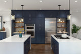 allen + roth Port 21-in W x 34.5-in H x 24-in D Navy 3-Drawer Base Fully Assembled Cabinet (Flat Panel Style)
