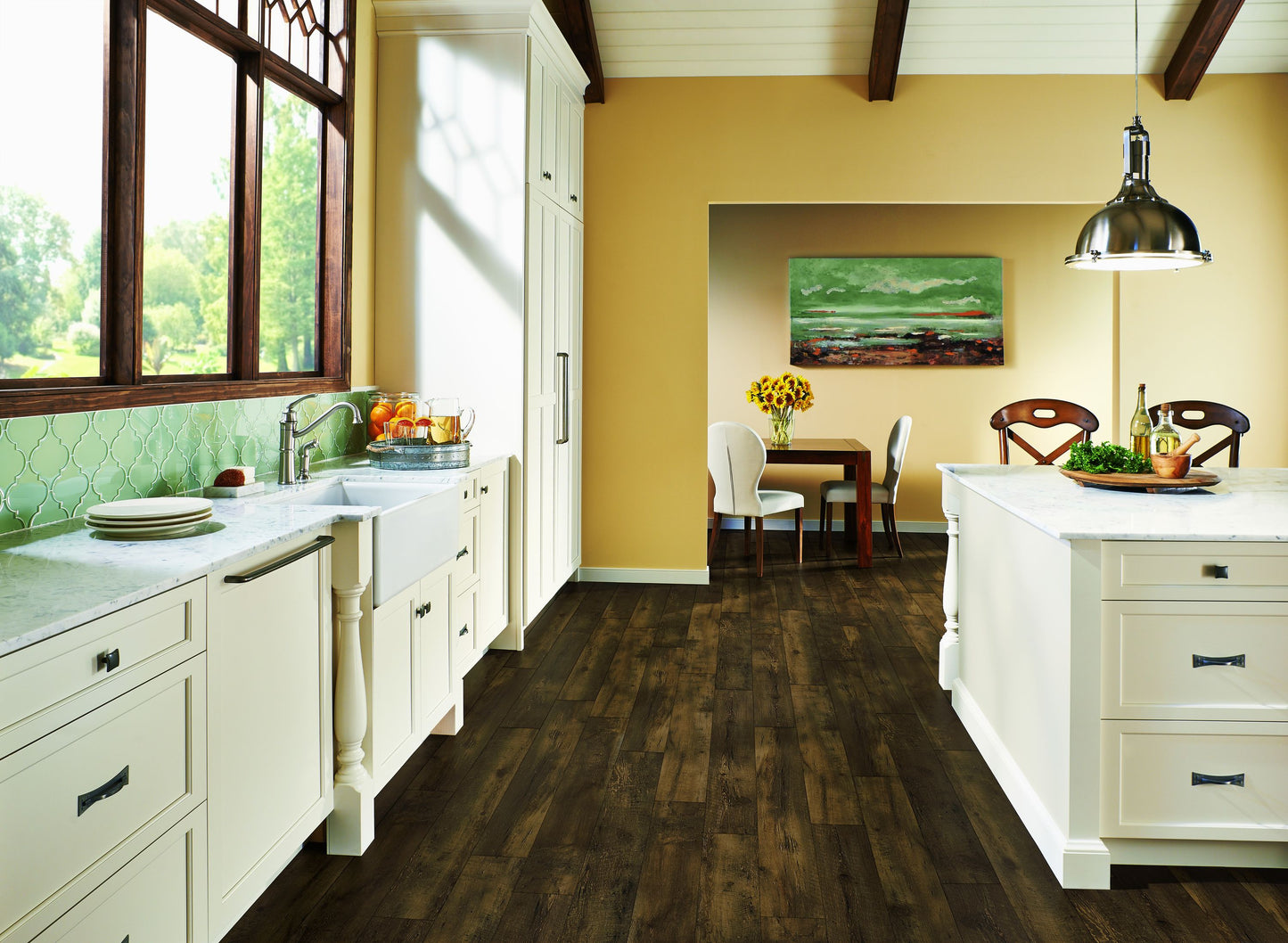 Armstrong Flooring Luxe w/Rigid Core Rugged Brown 7-in Wide x 8-mm Thick Waterproof Interlocking Luxury Vinyl Plank Flooring (28.52-sq ft)