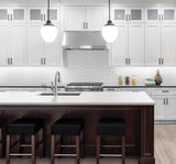 Satori Hudson Brilliant White 12-in x 12-in Glossy Porcelain Subway Mosaic Wall Tile (0.74-sq. ft/ Piece)