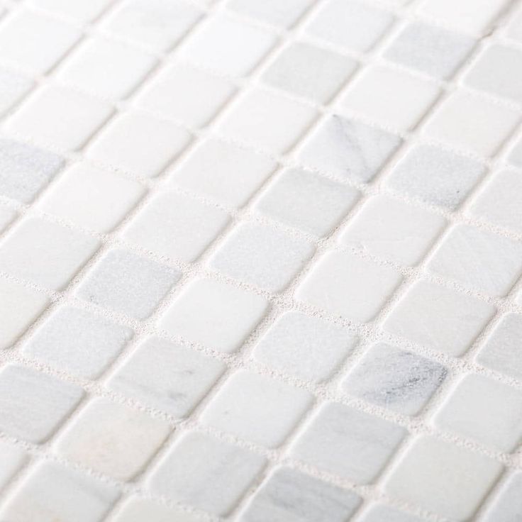 Jeffrey Court Carrara White 11.75 in. x 11.75 in. x 10 mm Honed Marble Mosaic Floor and Wall Tile