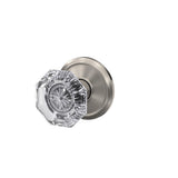 Custom Alexandria Satin Nickel Alden Trim Combined Interior Glass Door Knob - Super Arbor