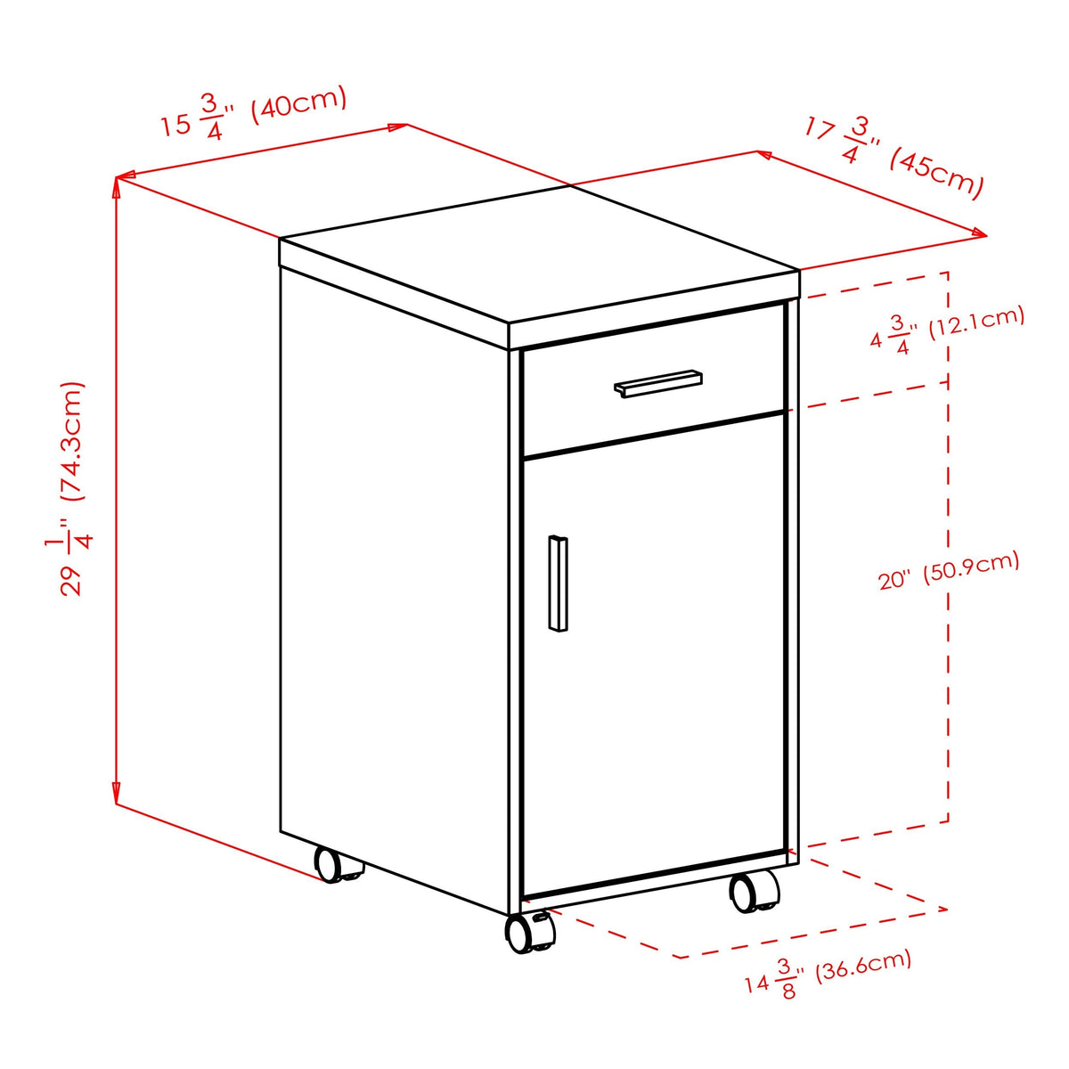 Winsome Wood Kenner Reclaimed Wood and White 1-Shelf Office Cabinet