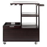 Winsome Wood Brown Composite Base with Composite Wood Top Rolling Kitchen Cart (16.77-in x 34.25-in x 34.37-in)