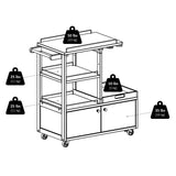 Winsome Wood Brown Composite Base with Composite Wood Top Rolling Kitchen Cart (16.77-in x 34.25-in x 34.37-in)