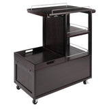 Winsome Wood Brown Composite Base with Composite Wood Top Rolling Kitchen Cart (16.77-in x 34.25-in x 34.37-in)