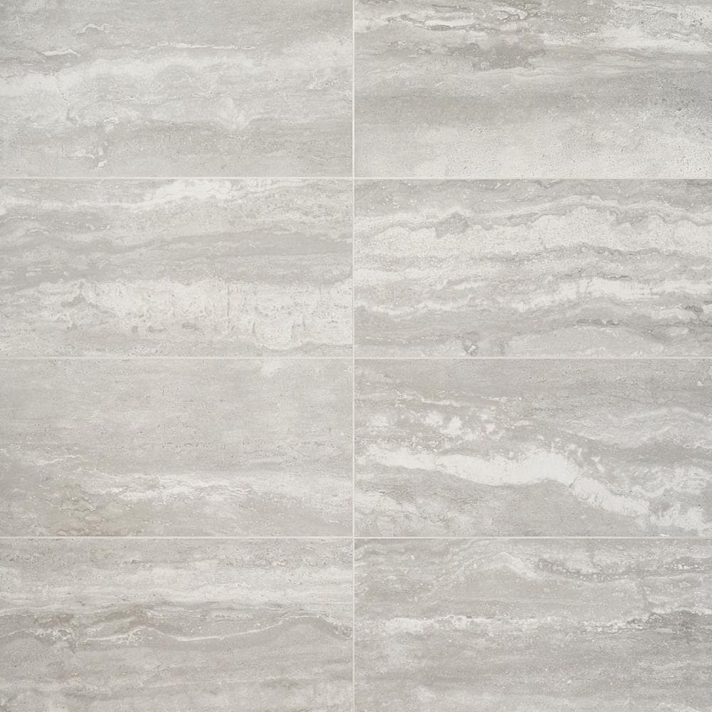 Artmore Tile Primary Travertine Silver 12-in x 24-in Matte Porcelain Floor and Wall Tile product image