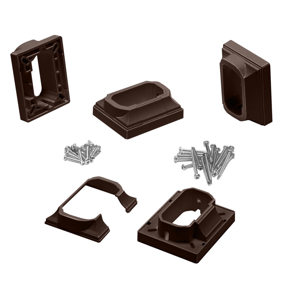 Deckorators 3.625-in x 1.25-in Contemporary grab and go Brown Plastic Line Connector (4-Pack)