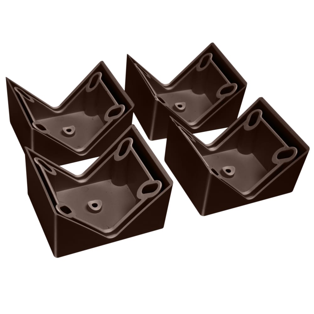 Deckorators 5.5-in x 2.5-in Contemporary grab and go Brown Composite Angle Adapter (2-Pack)