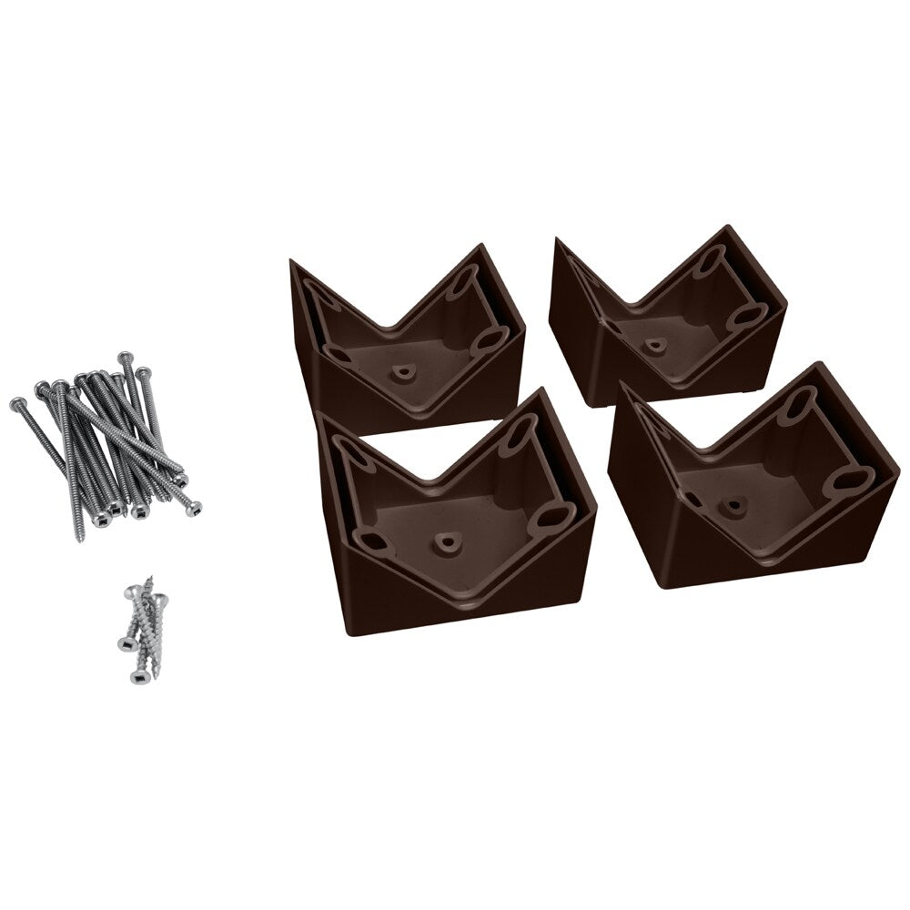 Deckorators 5.5-in x 2.5-in Contemporary grab and go Brown Composite Angle Adapter (2-Pack)